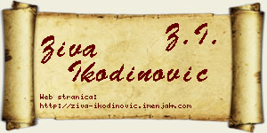 Živa Ikodinović vizit kartica